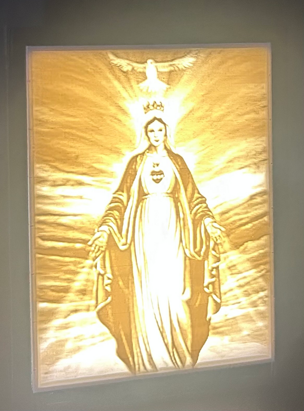 Virgin Mary Lithophane