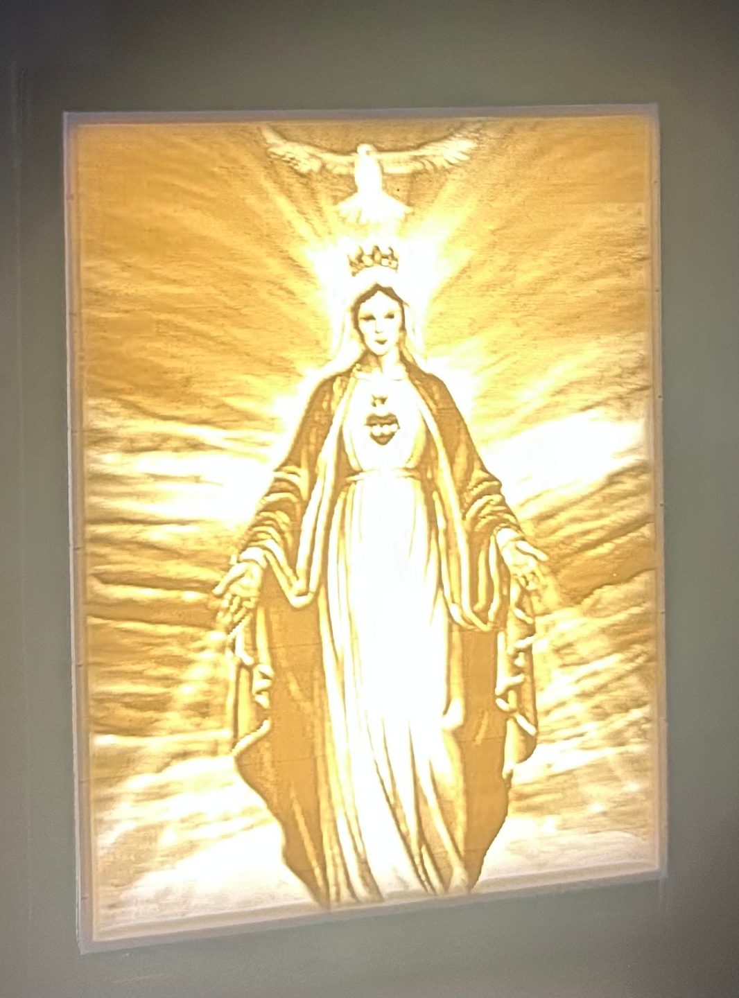 Virgin Mary Lithophane